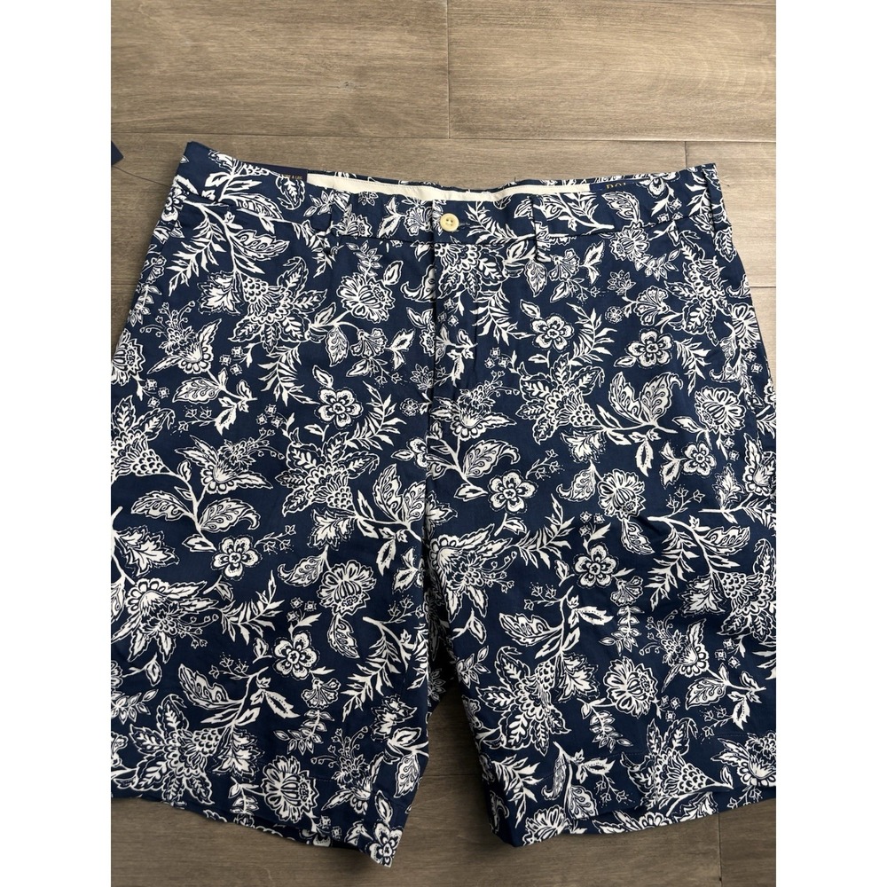 Polo Ralph Lauren Mens 34 Classic Fit 9" Shorts Blue White Tropical Floral NWT